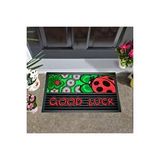 Giz Home Italyan Format Kapı Önü Paspası Good Luck - 40x68 Cm Çok Renkli