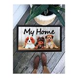 Giz Home Italyan Format Kaymaz Taban Kapi Paspasi 40x68 My Home Köpekler Çok Renkli