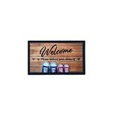 Giz Home Italyan Format Kaymaz Taban Kapi Paspasi 40x68 Welcome Ayakkabilar Çok Renkli