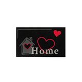 Giz Home Italyan Kokardo Kaymaz Taban Kapi Paspasi 40x70 Home Kalp Çok Renkli
