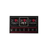 Giz Home Italyan Kokardo Kaymaz Taban Kapi Paspasi 40x70 Welcome Pet Çok Renkli