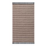 Giz Home Jacq Zigzag Kahverengi Siyah 120x180 cm Pamuk ve Jüt Halı