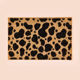 Giz Home Koko Leopar Desenli Kapı Paspası - Bej / Siyah - 40X60 cm - 40 x 60 cm - Bej - Siyah