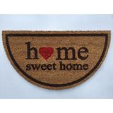 Giz Home Koko Yarımay Bej Home Sweet Home 33x60 cm Kapı Paspası