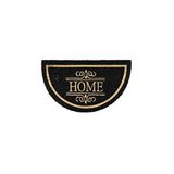 Giz Home Koko Yarımay Paspas 33x60 Siyah Home Nakışlı Bej