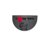 Giz Home Luna İtalyan Yarımay Gri My Home Köpek 40x65 cm Kapı Paspası