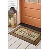 Giz Home Mozaik Kapı Paspası 45x75 Welcome Owis Çok Renkli