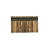 Giz Home Mozaik Welcome Friends Wood Pvc Iç Dış Kapı Önü Paspası 45x75 Çok Renkli