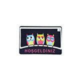 Giz Home Peppina Kapı Paspası 40x60 Üç Baykuş Çok Renkli