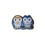Giz Home Peppına Kapı Paspası 40x68 Sekıllı Çıft Baykus Çok Renkli