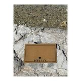Giz Home Perla 35x60 Bej Hello Kalp Koko Paspası Dış Kapı Paspası Kıl Kapı Önü Paspası