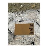 Giz Home Perla Bej Hello 35x60 Koko Papsas Dış Kapı Paspası Kıl Kapı Önü Paspası