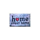 Giz Home Rock ve roll Kapı Paspası 45x75 Home Sweet Home Çok Renkli