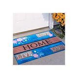 Giz Home Rock ve roll Kaymaz Taban Kapı Paspası 45x75 Love Live Laugh Çok Renkli