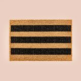 Giz Home Siyah Çizgili Koko Kapı Paspası - Bej / Siyah - 40X60 cm - Bej - Siyah - 40 x 60 cm