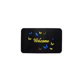 Giz Home Tody Flok Kaymaz Taban Kapı Paspası 40x70 Siyah Welcome Kelebek
