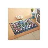 Giz Home Trendy Kaymaz Taban Kapı Paspası 45x75 Wel Çok Renkli
