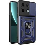 Giz Story Xiaomi Redmi Note 13 Pro 5g Kılıf Sürgülü Kamera Koruyucu Manyetik Standlı Tank Koruma Gzst - Mavi