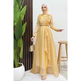 Giza Giyim Eliza Tesettür Abiye Gold