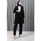 Giza Giyim Kadın Tesettür Blazer Ceket Takım Siyah
