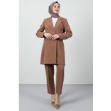 Giza Giyim Tesettür Blazer Ceket Takım Sütlükahve
