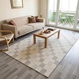 Giza Home Nature Pamuk 30° Yıkanabilir Halı Modern Kilim Oturma Odası Salon Mutfak Balkon Yolluk Halısı C116b Krem