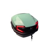 GİZA MOTOR Işıklı- Sırt Dayamalı Motosiklet Arka Çanta 33 Lt Kapasite Metalik(Parlak) Açık Yeşil