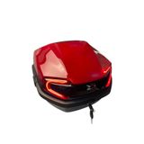 GİZA MOTOR Işıklı- Sırt Dayamalı Motosiklet Arka Çanta 33 Lt Kapasite Metalik(Parlak) Bordo