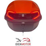 Giza Motor Işıklı Sırt Dayamalı Motosiklet Çantası Turuncu 33 Lt
