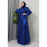 Giza Store Betül Tesettür Abiye Bordo - Saks - 42
