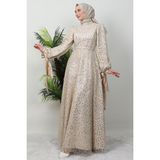 Giza Store Betül Tesettür Abiye Gold - 46