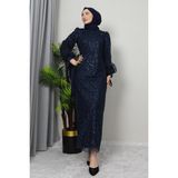 Giza Store Dicle Tesettür Elbise Lacivert - 46