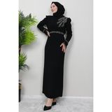 Giza Store Hazal Tesettür Elbise Siyah - 48