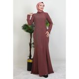 Giza Store Hiranur Tesettür Elbise Lacivert - Gül - Kurusu - 42