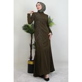 Giza Store Hiranur Tesettür Elbise Lacivert - Haki - 40