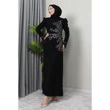 Giza Store Miyaser Tesettür Elbise Siyah - 48