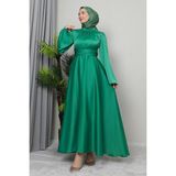 Giza Store Nazlı Tesettür Elbise Mint - Yeşil - 40
