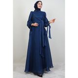 Giza Store Sümbül Tesettür Elbise Lacivert - 42
