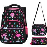 Giza Waddell Flamingo Desenli Ilköğretim Sırt Çantası ve Beslenme Çantası Kalemlik 3 lü set - Pembe - İLKÖĞRETİM ÇANTASI - Uzunluk: 40 Cm Genişlik: 30 Cm Derinlik: 18 Cm