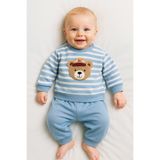 GizaKids %100 Pamuk Erkek Bebek Alt Üst Takım / Bebek Pijama Takımı Eşofman