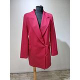 Gizelia Kadın Fuşya Kruvaze Yaka Blazer Ceket - M