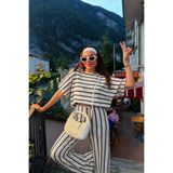 Gizem Ecemiş Baren Siyah Çizgili Mevsimlik Takım