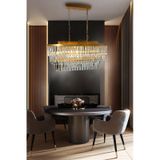 Gizem Gold Kristal Taşlı Lüks Avize 73x30 Cm Altın