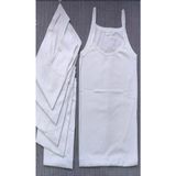Gizem İç Giyim 6'lı Paket Kız Çocukip Askı Atlet - 01-Beyaz - 2 - 3 Yaş