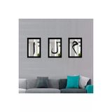 Gizem Shop 3D Elif Lam Mim 3'Lü Set Gümüş Ayna (26X16) Dişi Gümüş Muhteşem Bir Hediyelik