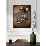 Gizem Shop Hatırasepeti Modern Aşk Temalı Çerçevesiz Duvar Dekorasyon 3D Bronz Tablo Hs-Tekli Mdf 553