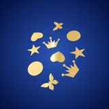 Gizem Shop Kalp,Kelebek,Taç,Yıldız Ve Daire Şeklinde Kendinden Yapışkanlı Ayna Pleksi Tüm Özel Günlerde Gold