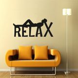 Gizem Shop Relax Duvar Dekoru, Duvar Süsü, Ahşap Lazer Kesim Dekoratif Tablo Siyah