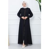 Gizem Taşlı Ferace Siyah HM2358