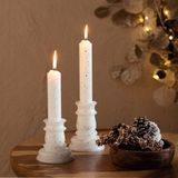 Gizemli Home Kaideli Şamdan Mumu Gümüş Yaldız 2 Li Set - 2 Adet